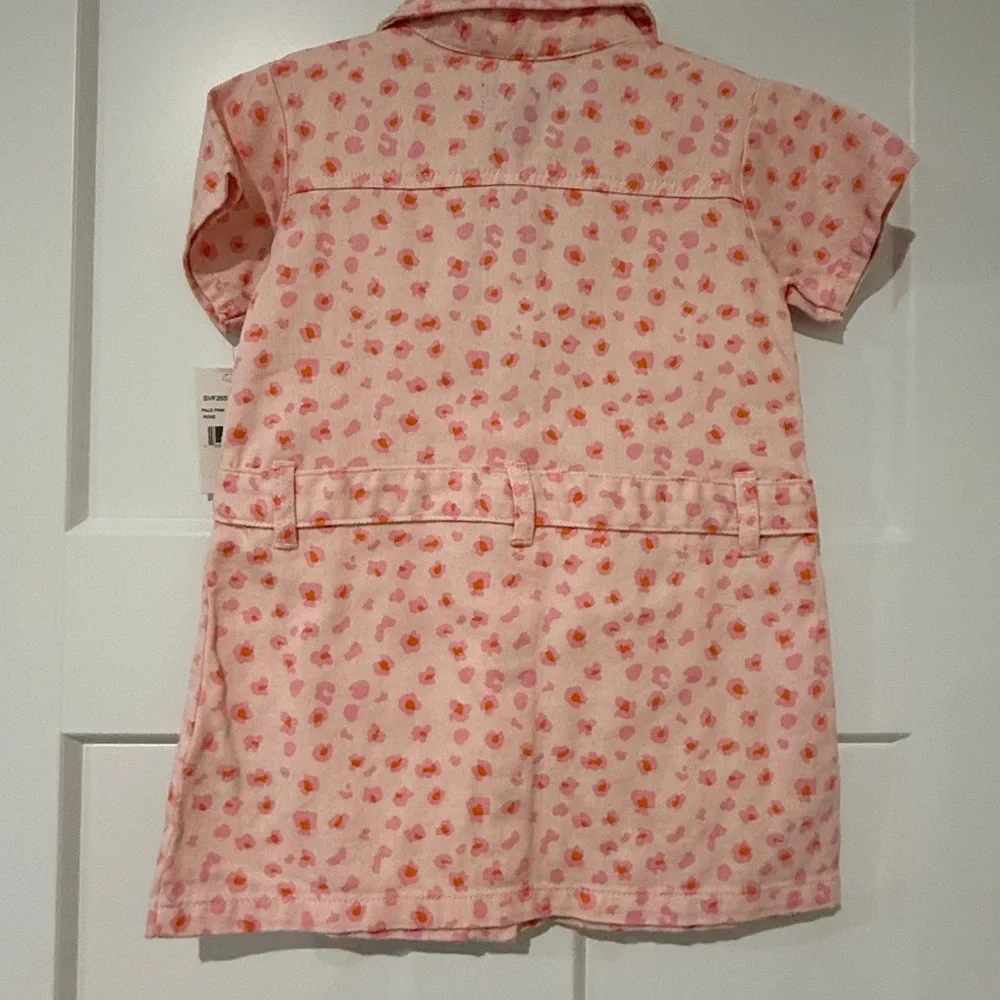 7 For All Mankind Pink Floral Button-Front Dress